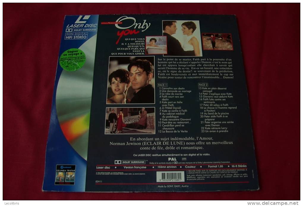 ONLY YOU ET SI C' ETAIT LUI °  2eme  Choix      °°°°°    °   LASERDISC    ° - Otros