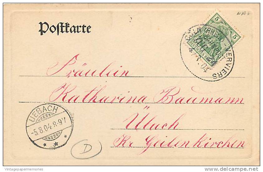 180614-Germany, Eschweiler, Panorama Town View, UDB, Stamp, 1897 PM, Jos. Mathes No 2961 - Eschweiler
