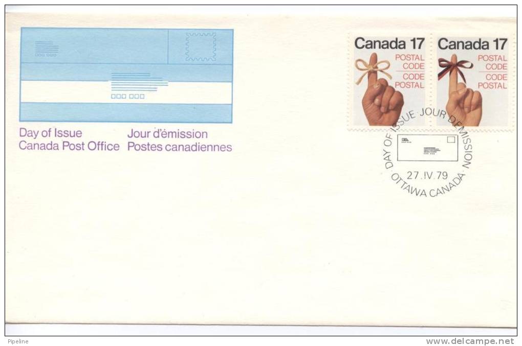 Canada FDC 27-4-1979 Postal Code In Pair - 1971-1980