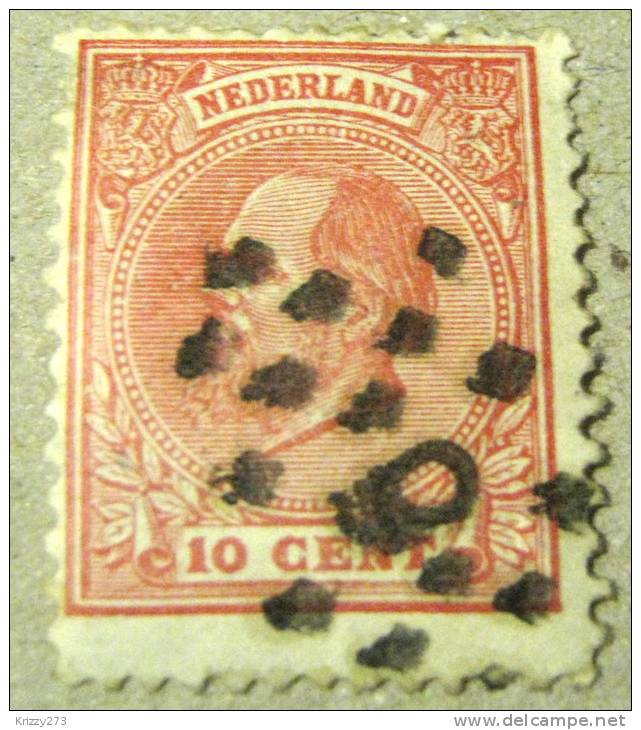 Netherlands 1869 King William III 10c - Used - Gebraucht