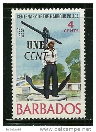 Barbados      "Surcharged"     Set    SC# 322  Mint - Militaria