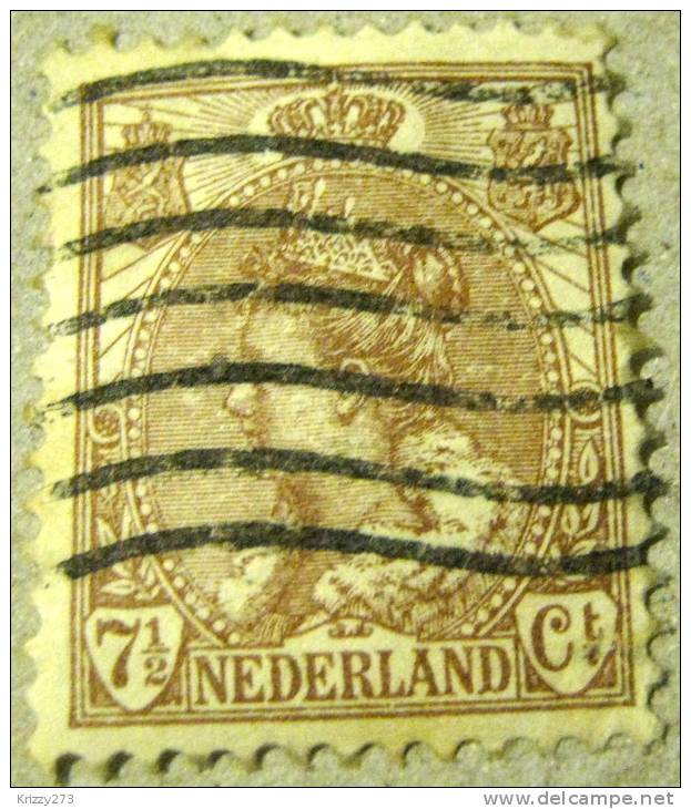 Netherlands 1898 Queen Wilhelmina 7.5c - Used - Oblitérés