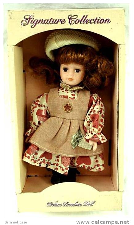 Qualitäts Handarbeits-Puppe Deluxe Porcelain Doll (Teil-Porzellan) Ca. 1970 - Puppen