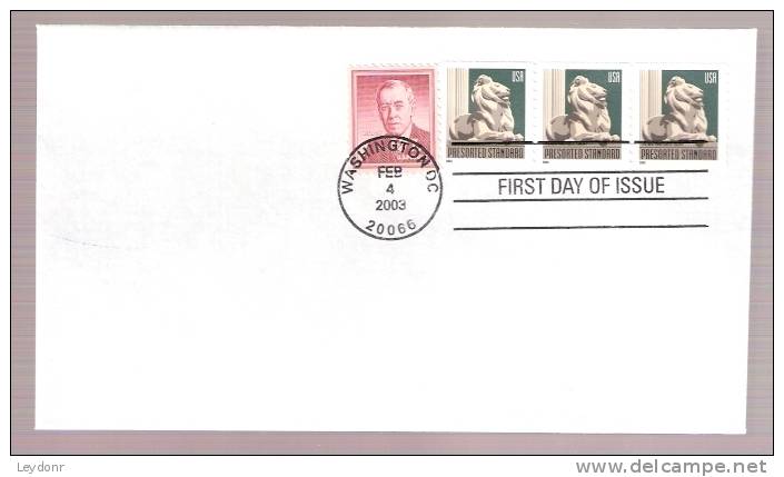 FDC New York Public Library Lion - Scott # 3769 - 2001-2010