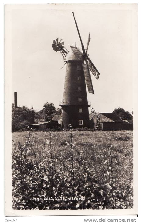 ALFORD - ( Angleterre ) - Five Sail Mill - Moulin à Vent - Avec Eolienne - ( 2 Scans -) - Sonstige & Ohne Zuordnung