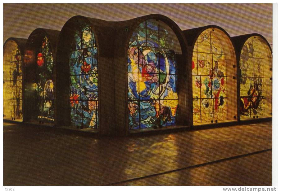Medical Centre Synagogue Jerusalem The Tribes Of Israel Stained Glass Windows By Marc Chagall - Israel