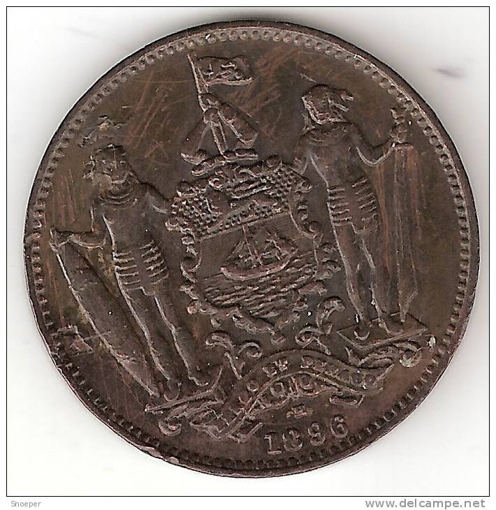 * Britisch North Borneo  1 Cent 1896 Km 2  VF ,rare Coin !!!!!catalog Val 100$ - Malasia