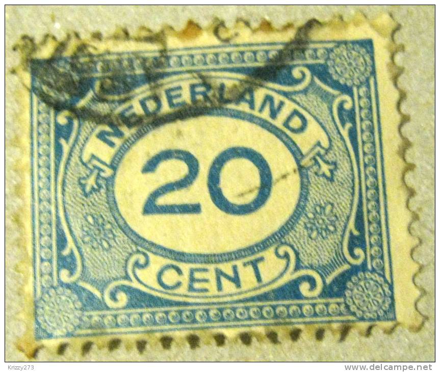 Netherlands 1921 Numerals 20c - Used - Usati