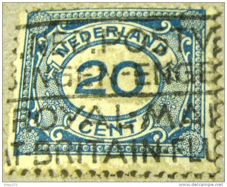 Netherlands 1921 Numerals 20c - Used - Usati