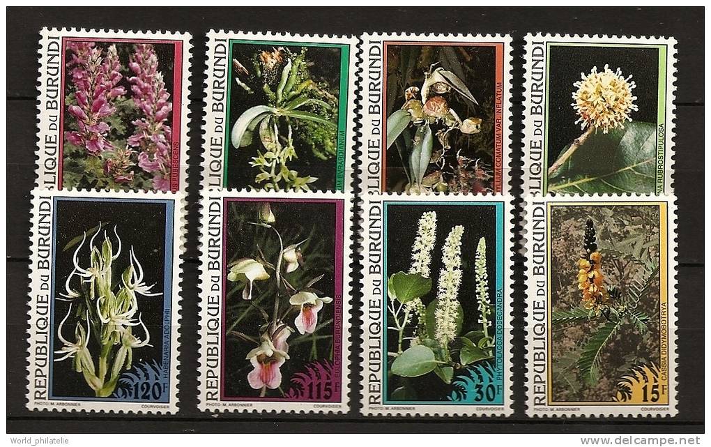 Burundi 1995 N° 1025 / 32 ** Fleurs, Cassia Didymobotrya, Mitragyna Rubrostipulosa, Phytolacca Dodecandra, Habenaria - Unused Stamps