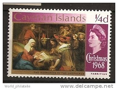 Caïmanes Cayman 1968 N° 208 Iso ** Tableaux, Noël, Adoration Des Bergers, Barent Fabritius - Kaaiman Eilanden