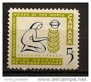 Canada 1959 N° 312 ** Union Mondiale, Femme Rurales, Agriculture, Plante - Neufs