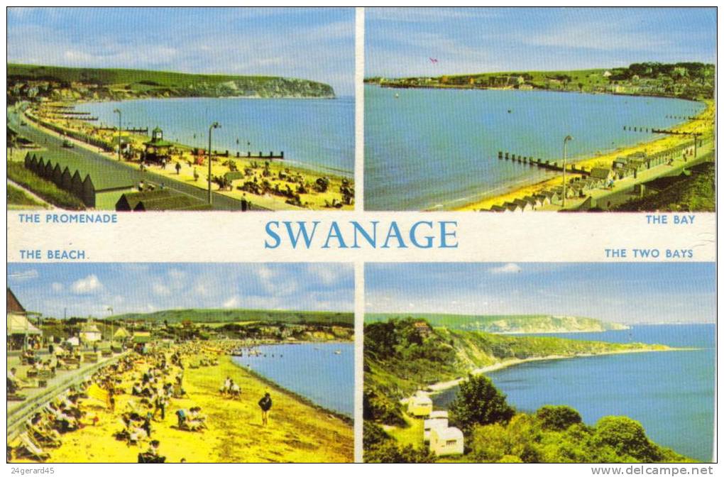 CPSM SWANAGE (Angleterre-Dorset) - 4 Vues - Swanage