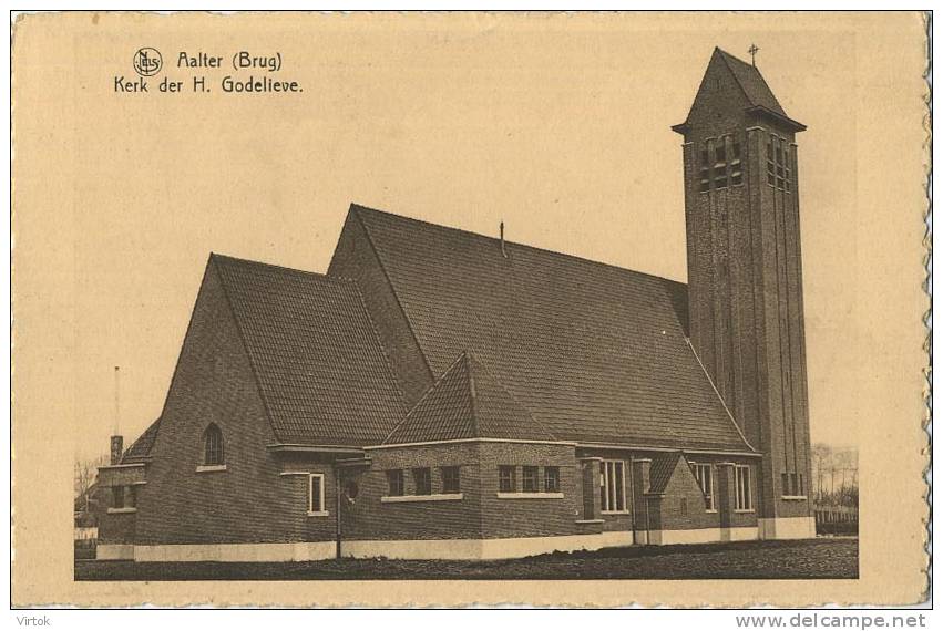 Aalter ( Brug )  :  Kerk Der H. Godelieve   (  Geschreven   Met Zegel ) - Aalter