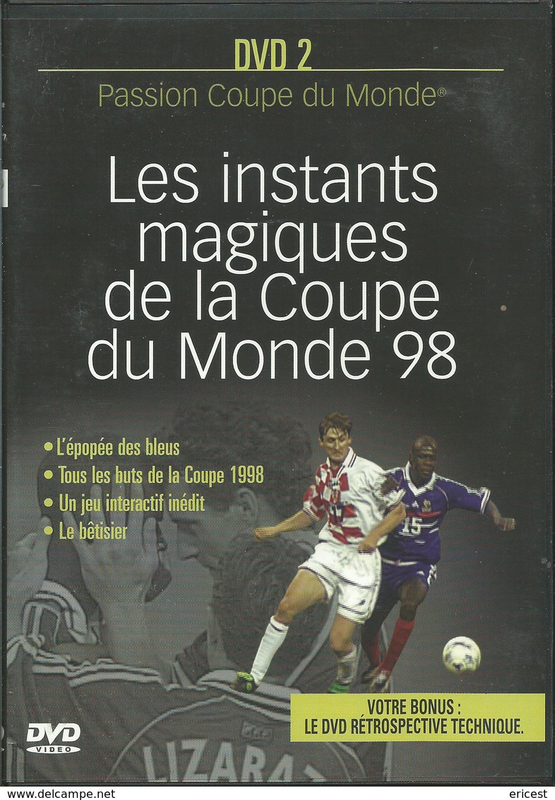 - DVD LES INSTANTS MAGIQUES DE LA COUPE DU MONDE 98 DVD 2 BOITIER 2 CD (D3) - Sports