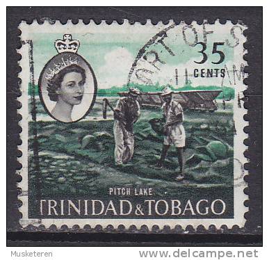 Trinidad & Tobago 1960 Mi. 182     35 C Königin Queen Elizabeth II. & Pitch Lake - Trinidad & Tobago (...-1961)