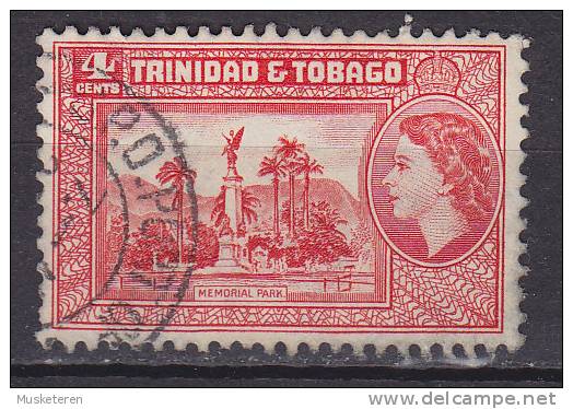 Trinidad & Tobago 1953 Mi. 158     4 C Königin Queen Elizabeth II. & Memorial Park - Trinidad & Tobago (...-1961)