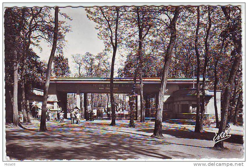 75. PARIS . L'ENTREE DU PARC ZOOLOGIQUE DU BOIS DE VINCENNES. ANIMTION. - Parks, Gärten