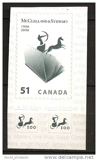 Canada 2006 N° 2213 ** Maison D´édition, McClelland & Stewart, Archer, Char, Cheval, Livre - Nuevos