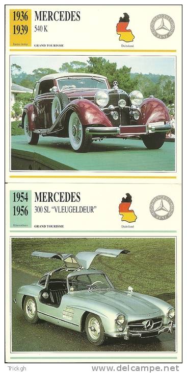 Auto Car Carte Collectioneur Collector Card Edito-Service / 3x Mercedes 1x Daimler - Sonstige & Ohne Zuordnung