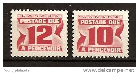 Canada 1969 N° Taxe 32 / 3 ** Courant, A Percevoir, Postage Due - Port Dû (Taxe)