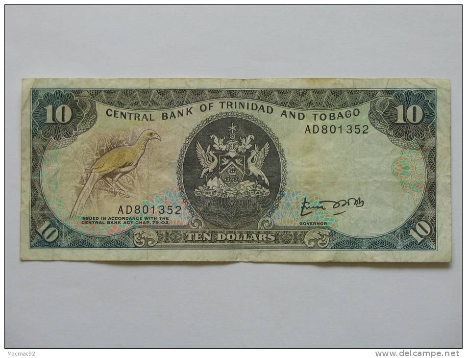 10 (Ten) Dollars 1985 Trinité Et Tobago - Central Bank Of Trinidad And Tobago - - Trinidad Y Tobago