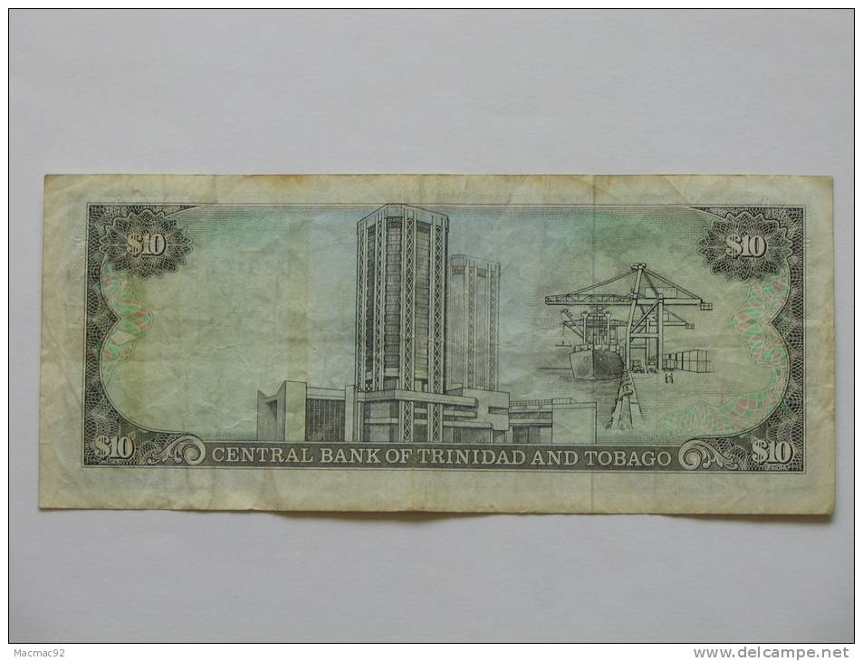 10 (Ten) Dollars 1985 Trinité Et Tobago - Central Bank Of Trinidad And Tobago - - Trinidad Y Tobago