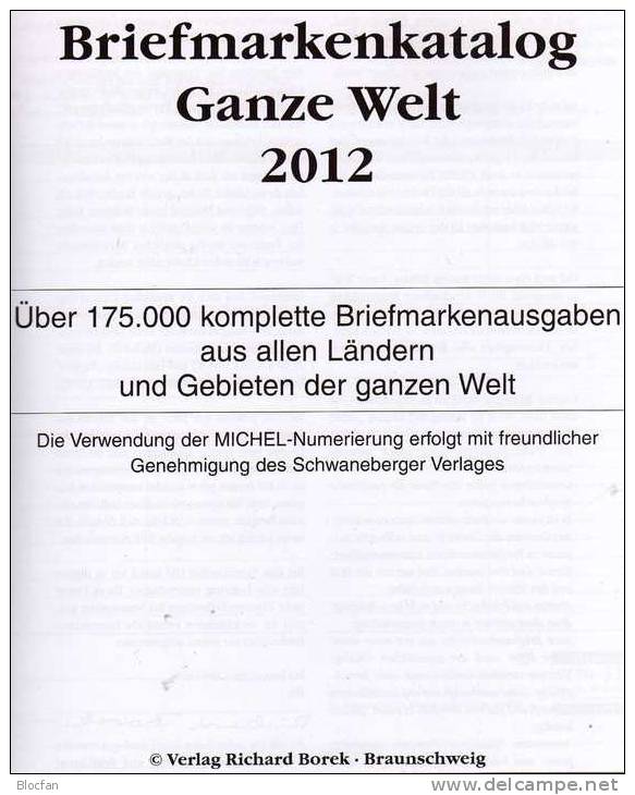 Ganze Welt A-Z Briefmarken Borek Katalog 2014 New 30€ Mit MICHEL # B I IS D USA HK RO RU NO L NL P CD PL A F AL BG TK YU - Svizzera