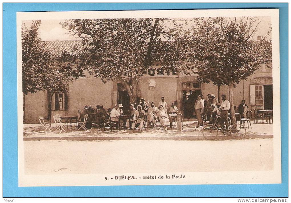 CPA - Djelfa - Hôtel De La Poste - Animée - Algérie -  Afrique - Djelfa