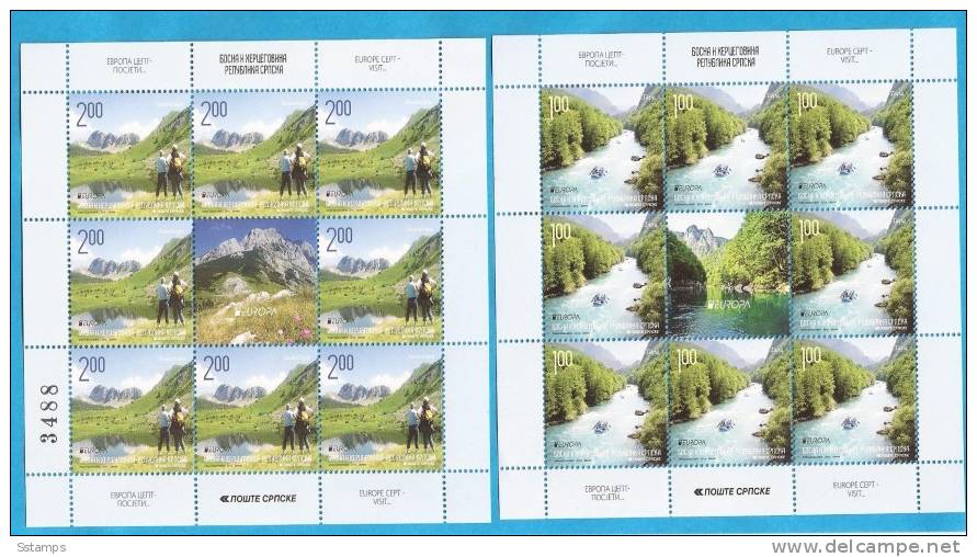 2012 BOSNIA EUROPA CEPT REPUBLIKA SRPSKA 2 MINISHEETS NEVER HINGED - 2012