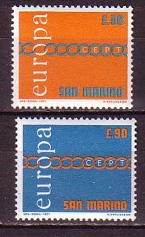 PGL - EUROPA CEPT 1971 SAINT MARIN Yv N°782/83 ** - 1971