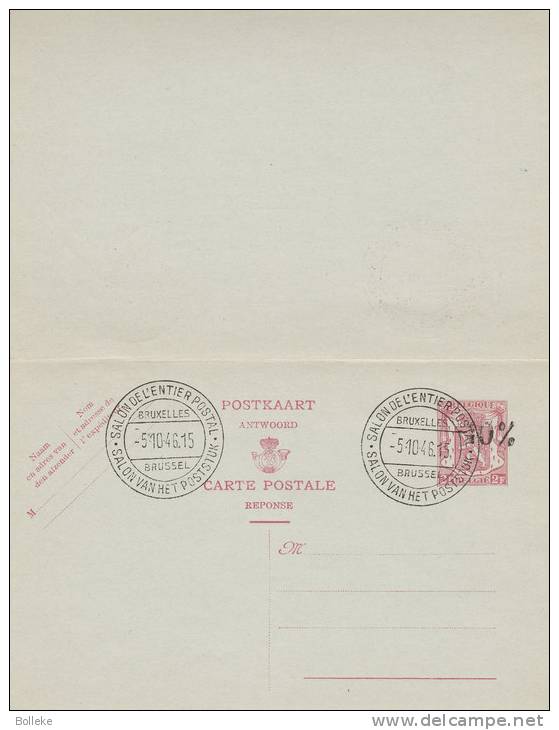 Belgique - Carte Postale De 1946 - Moins 10% - Salon De L'entier Postal - 1946 -10%