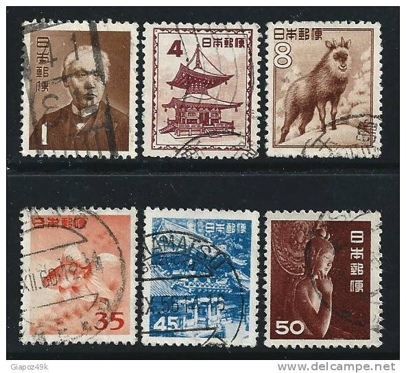 ● JAPAN 1952 - ORDINARIA - N.° 506 / 511 Usati , Serie Completa - Cat. ? € - Lotto N. 261 - Used Stamps