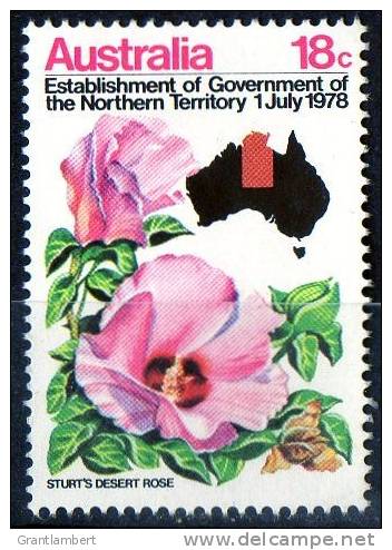Australia 1978 18c Northern Territory Government Mint No Gum - Sturt's Desert Rose - Oblitérés