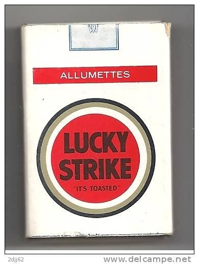 Fumeur, Cigarette, Lucky Strike, Classe Ouverte - Boite Allumettes Utilisée Voir Scan, Vide  (AL159) - Tobacco