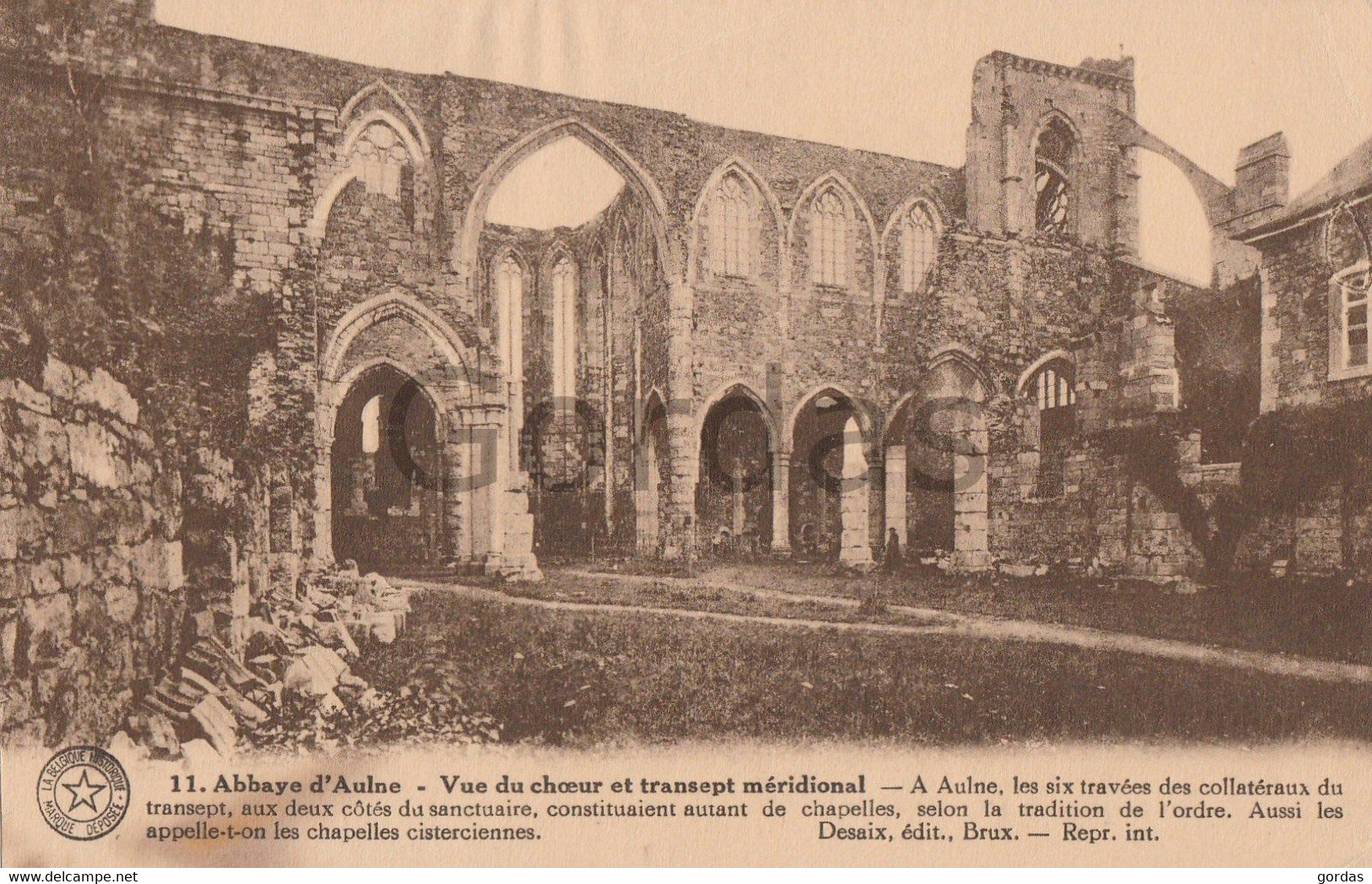 Belgium - Abbaye D'Aulne - Vue Du Choeur Et Transept Meridional - Thuin