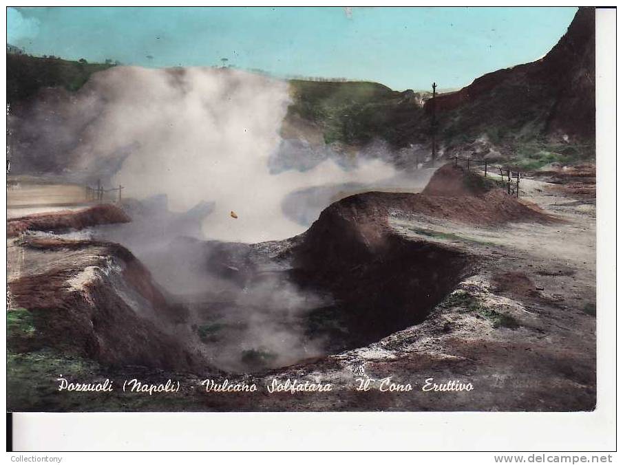 Pozzuoli - (Napoli) - Vulcano Solfatara - Il Cono Eruttivo - Formato Grande -  Viaggiata - Pozzuoli