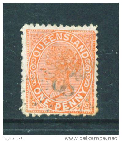 QUEENSLAND  -  1882  Queen Victoria  1d   Used As Scan - Usados