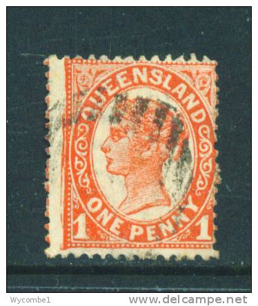 QUEENSLAND  -  1896  Queen Victoria  1d   Used As Scan - Used Stamps