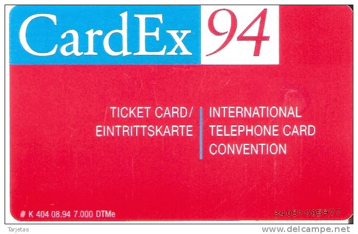 TARJETA DE ALEMANIA DE CARDEX '94 DE TIRADA 7000  NUEVA-MINT - K-Series : Série Clients