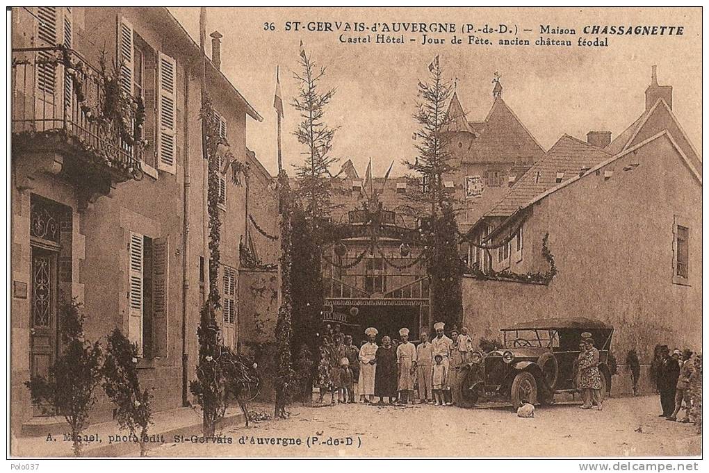 63 002 SAINT GERVAIS D\'AUVERGNE  MAISON CHASSAGNETTE  FETES - Saint Gervais D'Auvergne