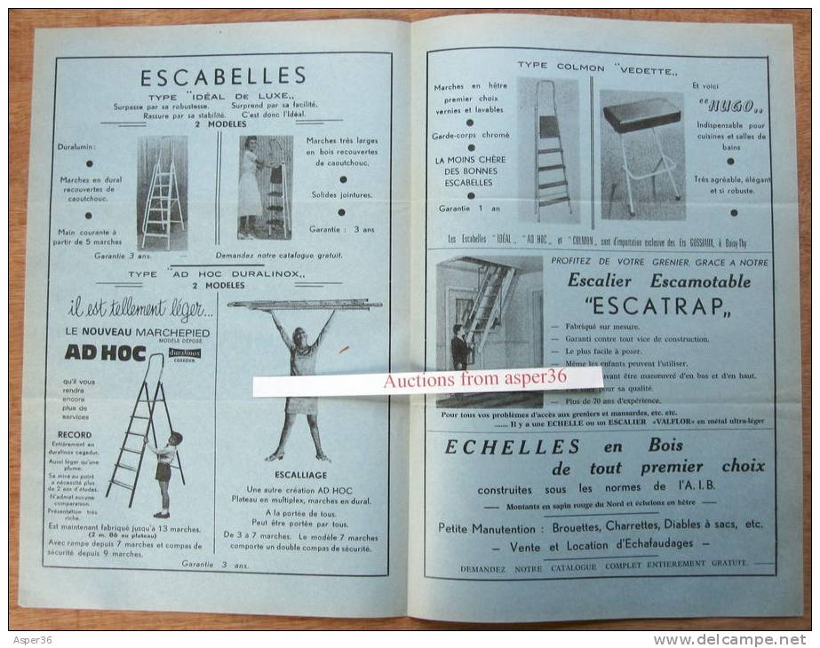 Brochure "Echelles, Ets Gossiaux, Rue Longchamps, Baisy-Thy (Genappe)" - Collections