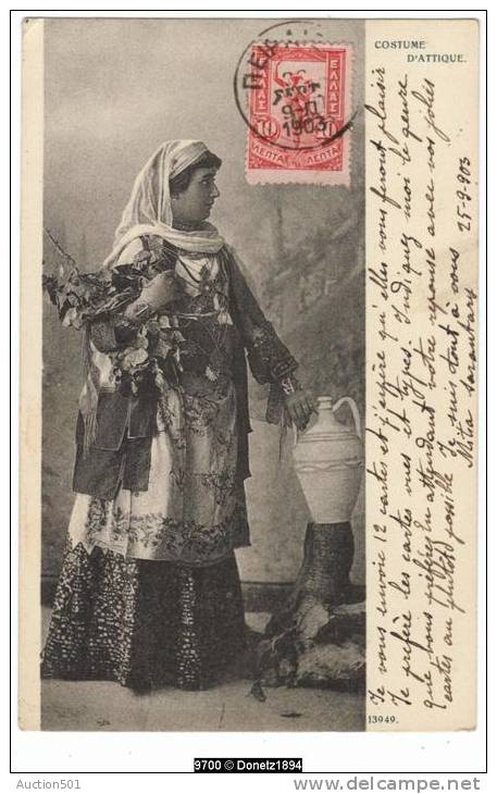09700g ATHENES -  Femme En Costume D'ATTIQUE - 1903 - Grèce