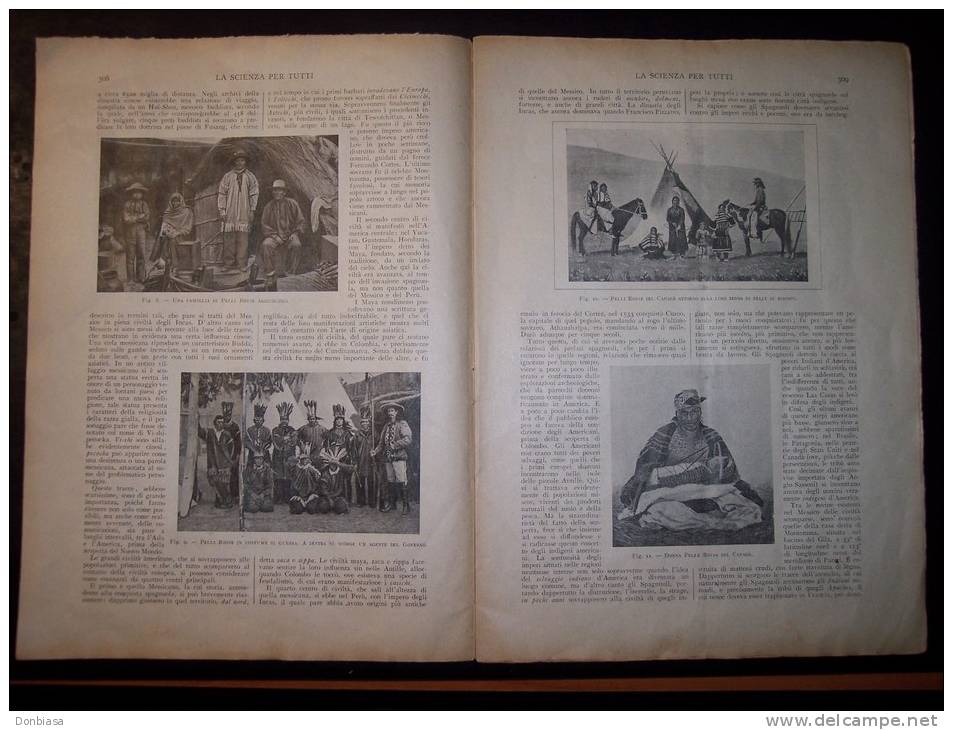 La Scienza Per Tutti 15/10/1912: Pellerossa, Indigeni Americani, Aereoplani, Biplani, Sottomarino, Eugenica, Scoiattolo, - Scientific Texts