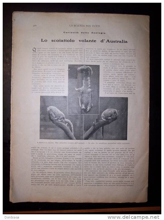 La Scienza per Tutti 15/10/1912: Pellerossa, indigeni Americani, aereoplani, biplani, sottomarino, eugenica, scoiattolo,