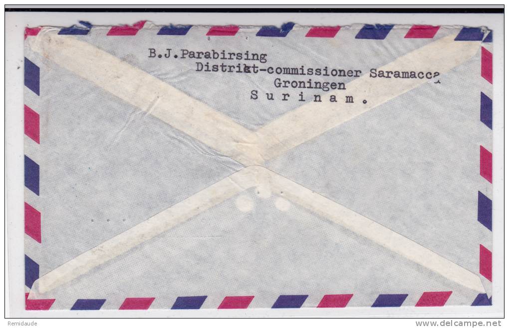 SURINAM - 1960 - ENVELOPPE Par AVION De PARAMARIBO Pour HOUSTON (TEXAS) - OISEAUX ARA - Surinam ... - 1975