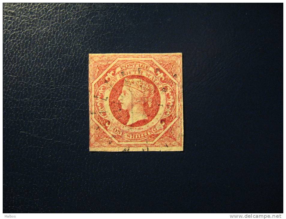 NSW  1854 (o) S&G # 99 - Carmine - Wmk 12 Double-lined - Gebruikt