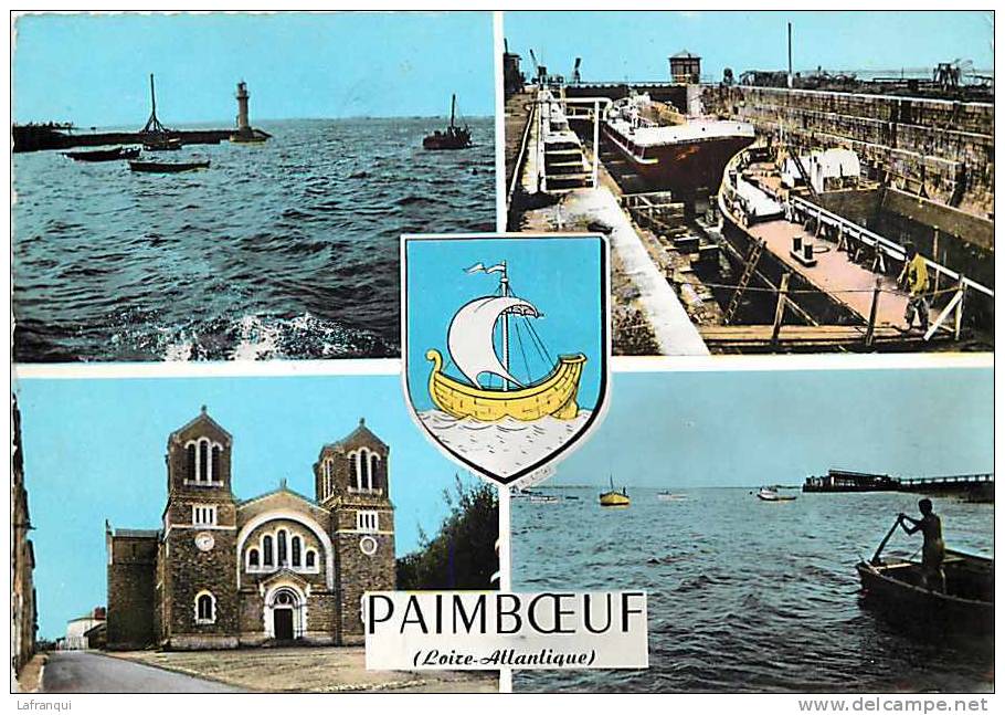 Loire Atlantique  -gd Format - Ref B302- Paimboeuf - Carte Multivues- Carte Bon Etat - - Paimboeuf