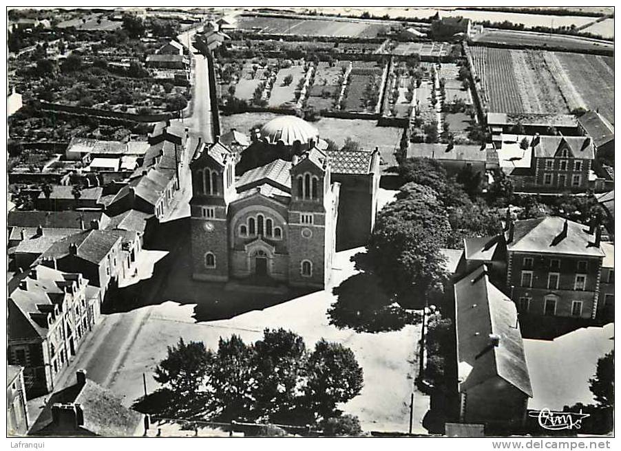 Loire Atlantique  -gd Format - Ref B286- Paimboeuf - Vue Aerienne - L Eglise - Carte Bon Etat  - - Paimboeuf