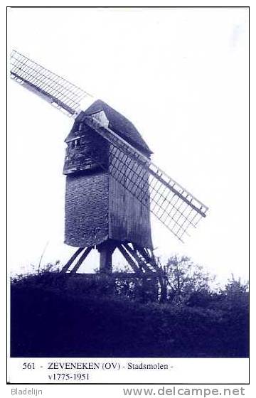 ZEVENEKEN Bij Lochristi (O.Vl.) - Molen/moulin - Blauwe Prentkaart Ons Molenheem Van De Verdwenen Stadsmolen Ca. 1945 - Lochristi